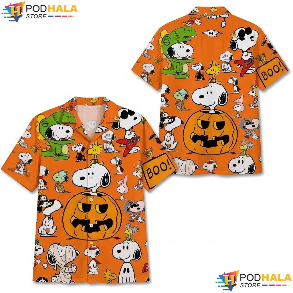 Snoopy Peanuts Halloween Hawaiian Shirt Pumpkin Graphic Spooky Outfit