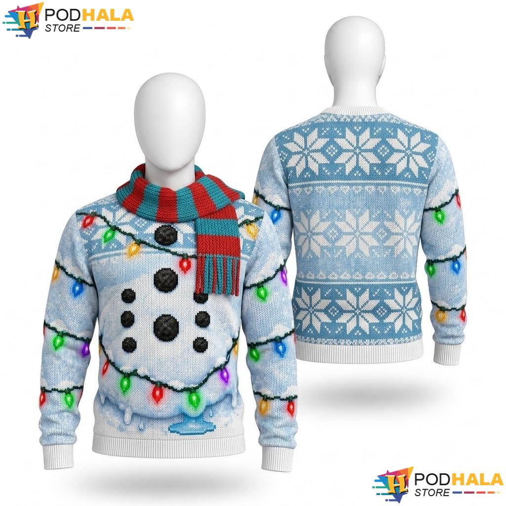 Snowman Cute Funny Ugly Xmas Sweater Festive Christmas Costume Apparel
