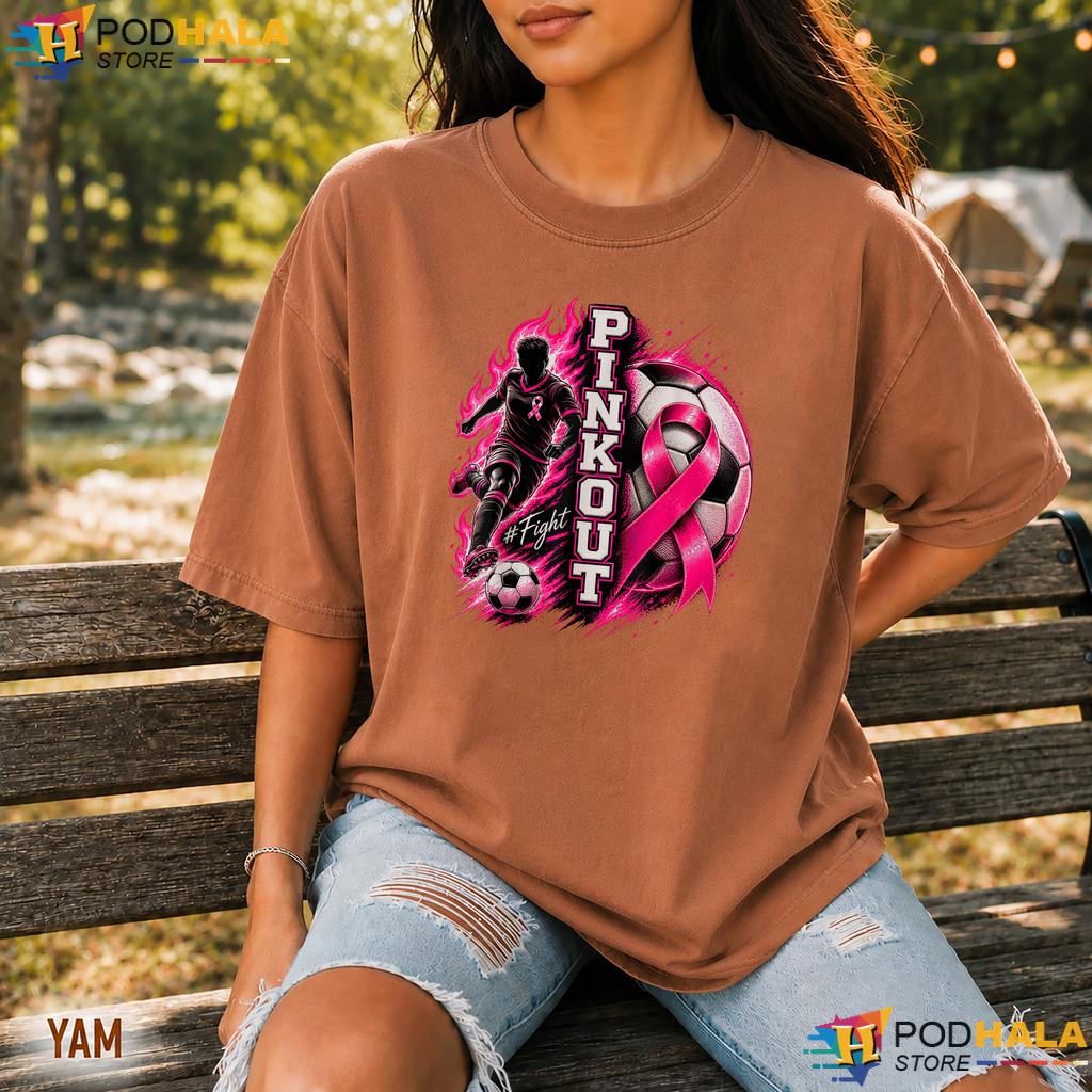 Soccer Pink Out Mens Womens Comfort Colors Shirt Breast Cancer Month Soccer Pink Out Mens Womens Comfort Colors Shirt Breast Cancer Month