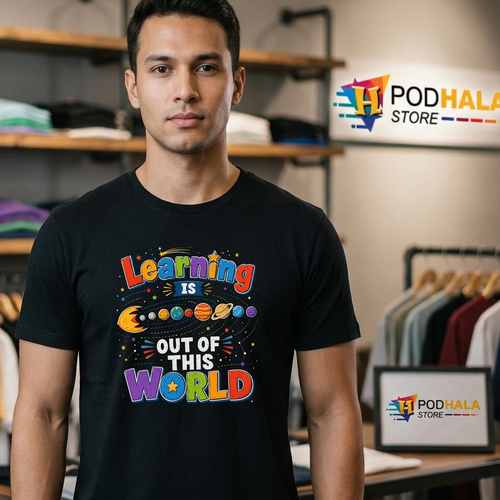 Solar System Learning T-Shirt Out Of This World Science Teacher Graphic