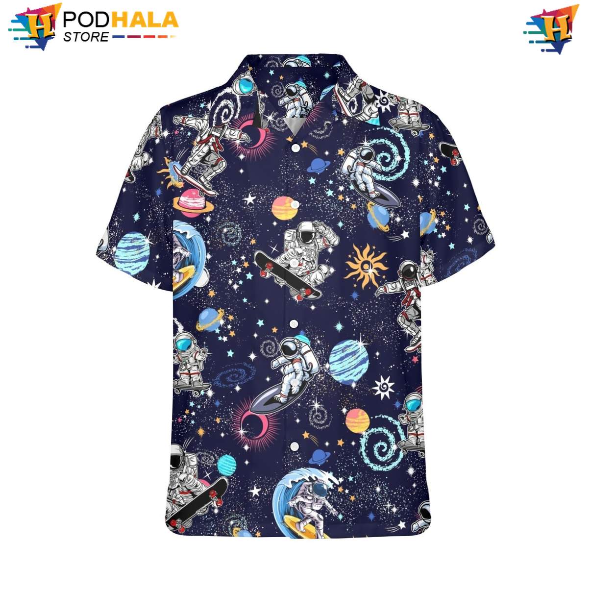 Space Astronaut Funny Aloha Shirt Mens Summer Beach Party Resort Wear Space Astronaut Funny Aloha Shirt Mens Summer Beach Party Resort Wear