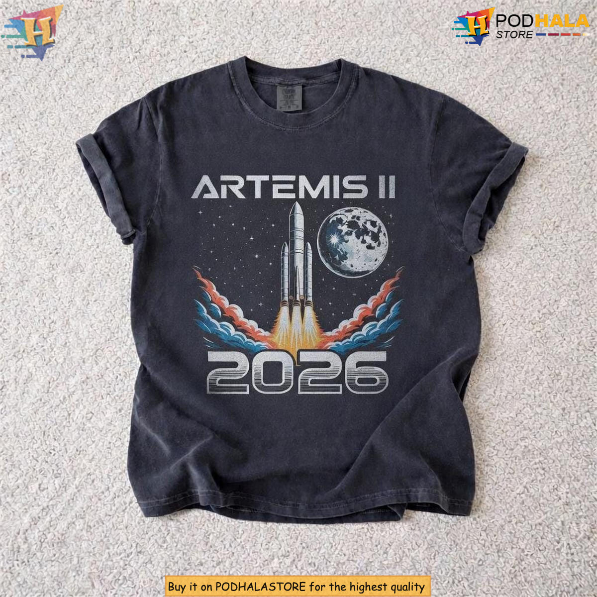 Space Exploration Comfort Colors Shirt Vintage Artemis II Launch