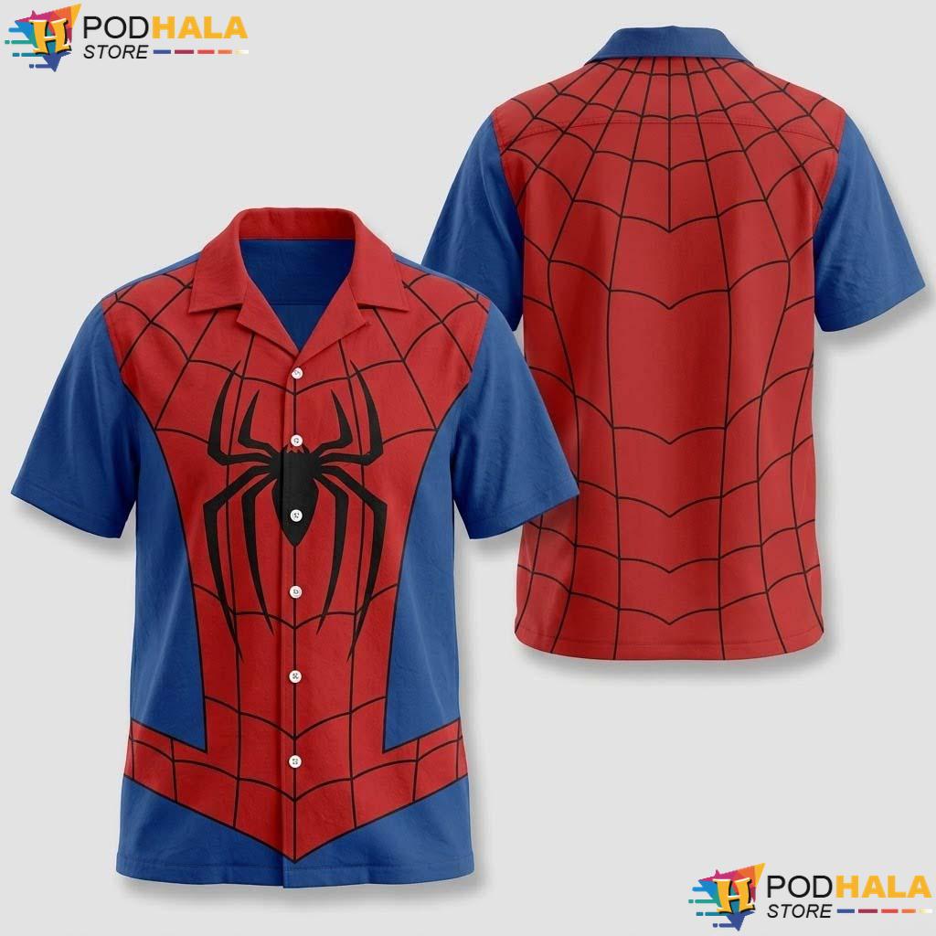 Spider Man Halloween Hawaiian Shirt Superhero Cosplay Party Outfit