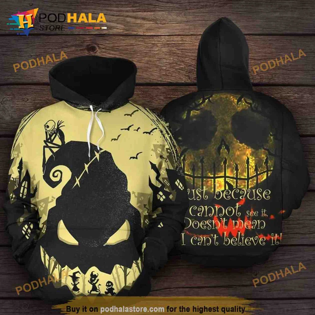 Spooky Jack Skellington 3d Hoodie Featuring Eerie Halloween Design