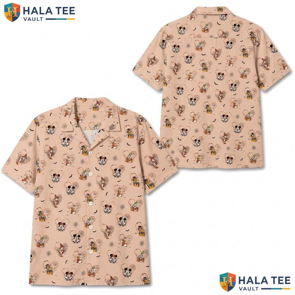 Spooky Mickey Friends Halloween Hawaiian Shirt Disney Spooky Aloha