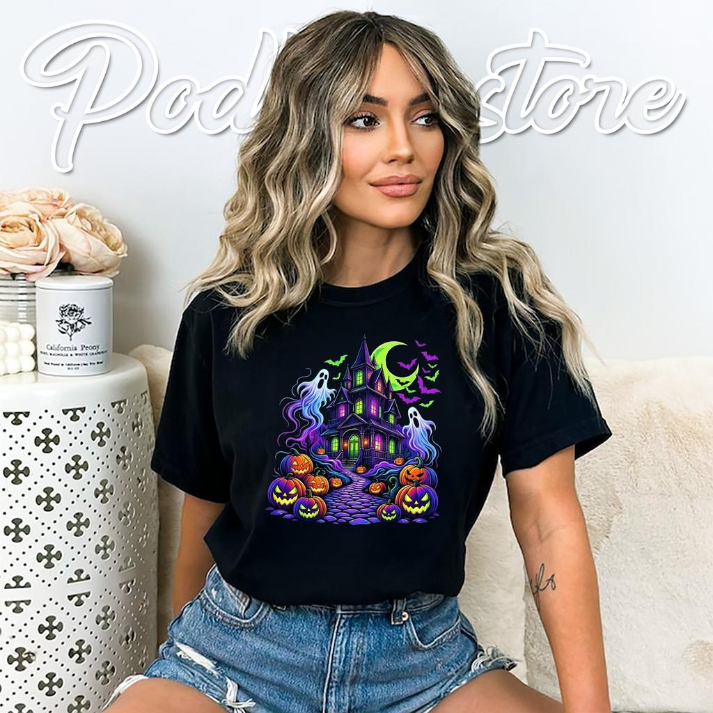 Spooky Scene Pumpkin Graphic Vintage Shirt Scary Halloween Costume Spooky Scene Pumpkin Graphic Vintage Shirt Scary Halloween Costume