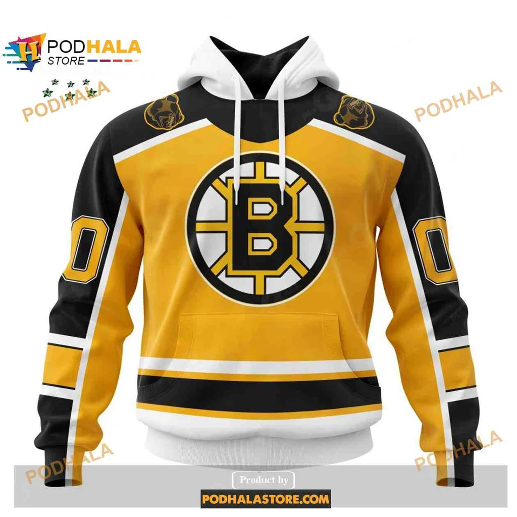 Sporty Boston Bruins 3d Hoodie With Bold Bear Graphics And Vibrant Design