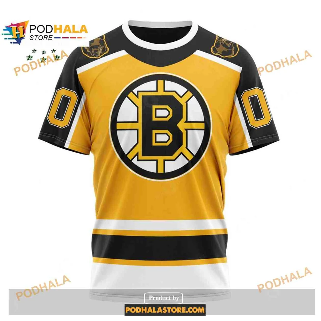 Sporty Boston Bruins AOP Hoodie With Bold Bear Graphics And Vibrant Design Sporty Boston Bruins AOP Hoodie With Bold Bear Graphics And Vibrant Design