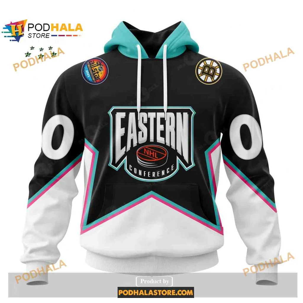 Sporty Boston Bruins Eastern Conference 3d Hoodie With Bold Design