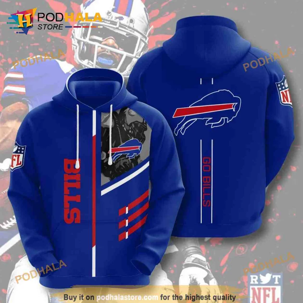 Sporty Buffalo Bills 3d Hoodie With Bold Design And Team Spirit