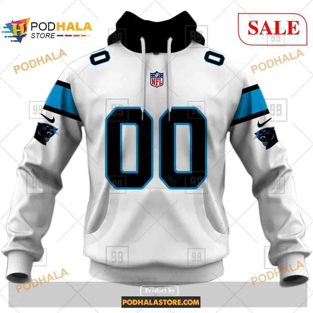 Sporty Carolina Panthers 3d Hoodie With Bold Number 00 And Nfl Logo