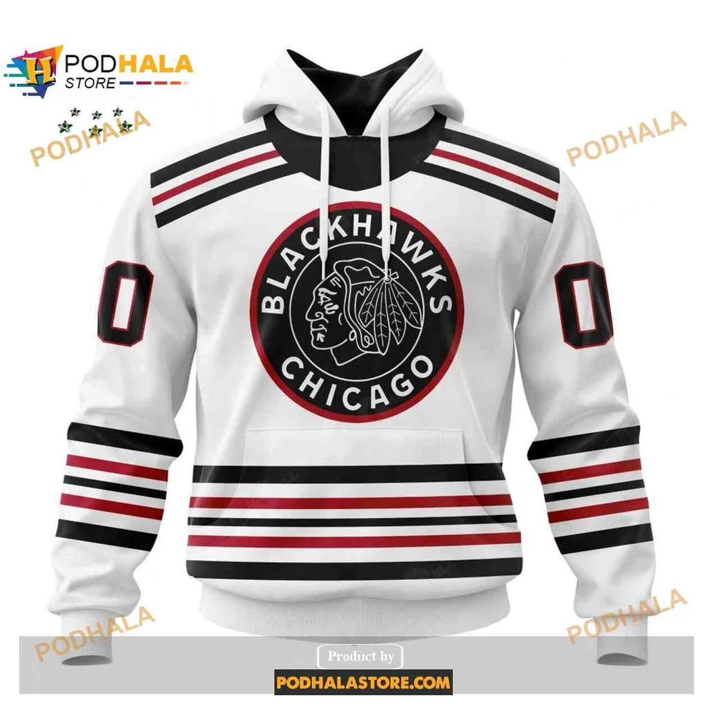 Sporty Chicago Blackhawks 3d Hoodie With Bold Logo Design