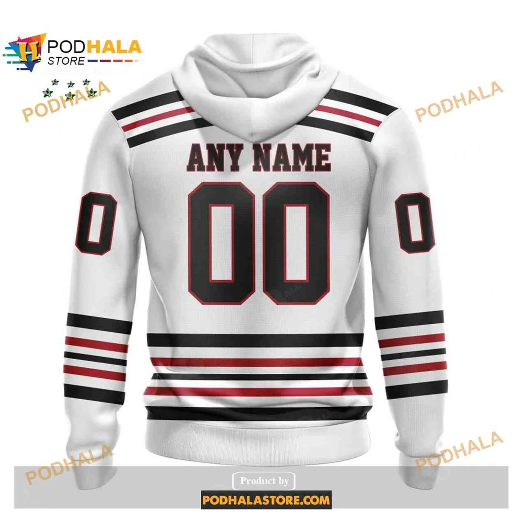 Sporty Chicago Blackhawks All Over Print Hoodie With Bold Logo Design Sporty Chicago Blackhawks All Over Print Hoodie With Bold Logo Design