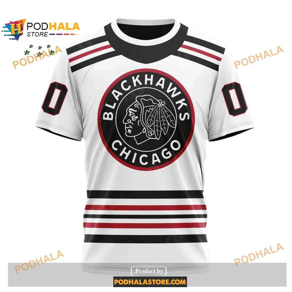 Sporty Chicago Blackhawks AOP Hoodie With Bold Logo Design Sporty Chicago Blackhawks AOP Hoodie With Bold Logo Design