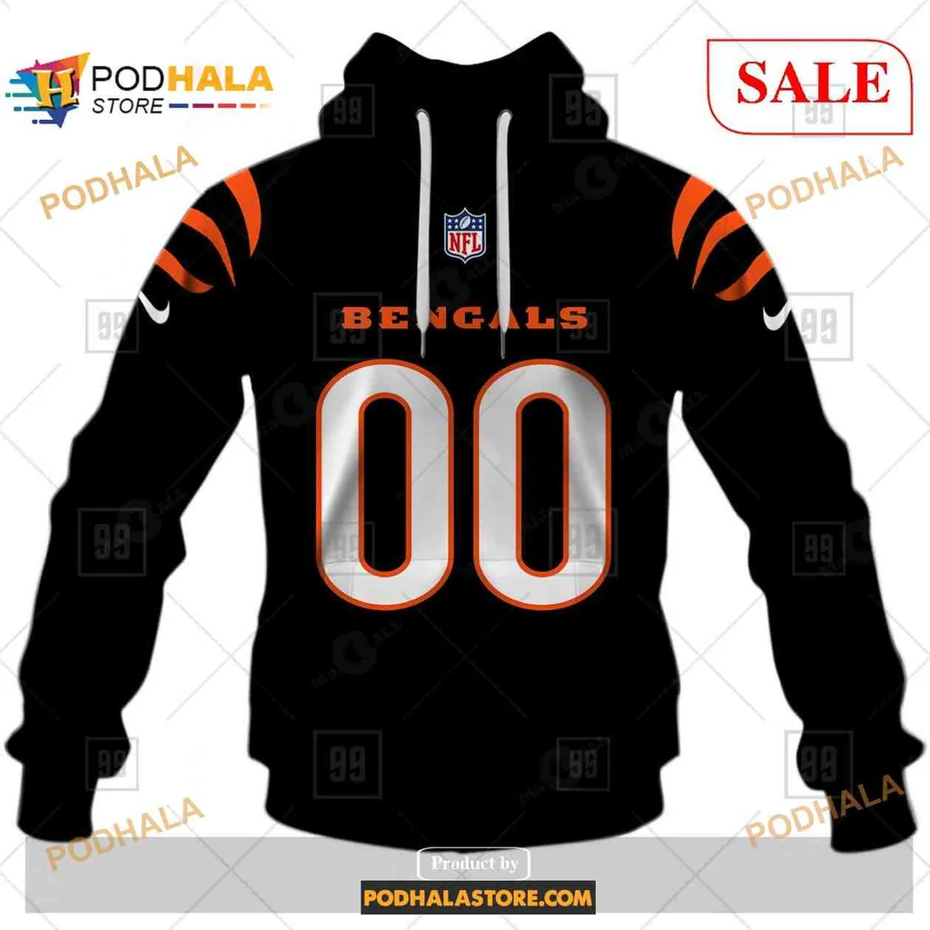 Sporty Cincinnati Bengals 3d Hoodie With Bold Bengals Design And Orange Accents
