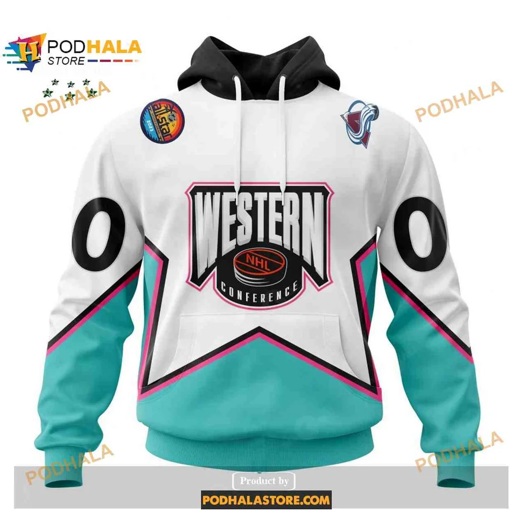 Sporty Colorado Avalanche Western Conference Hoodie With Bold Design