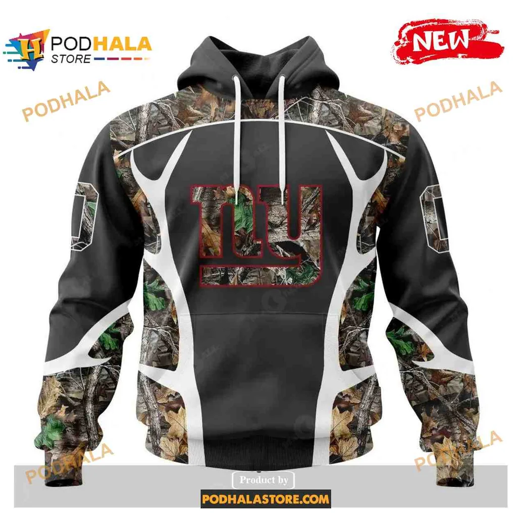 Sporty New York Giants Camouflage 3d Hoodie With Bold Ny Logo