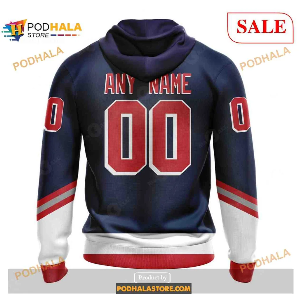 Sporty New York Rangers All Over Print Hoodie Featuring Statue Of Liberty Design Sporty New York Rangers All Over Print Hoodie Featuring Statue Of Liberty Design