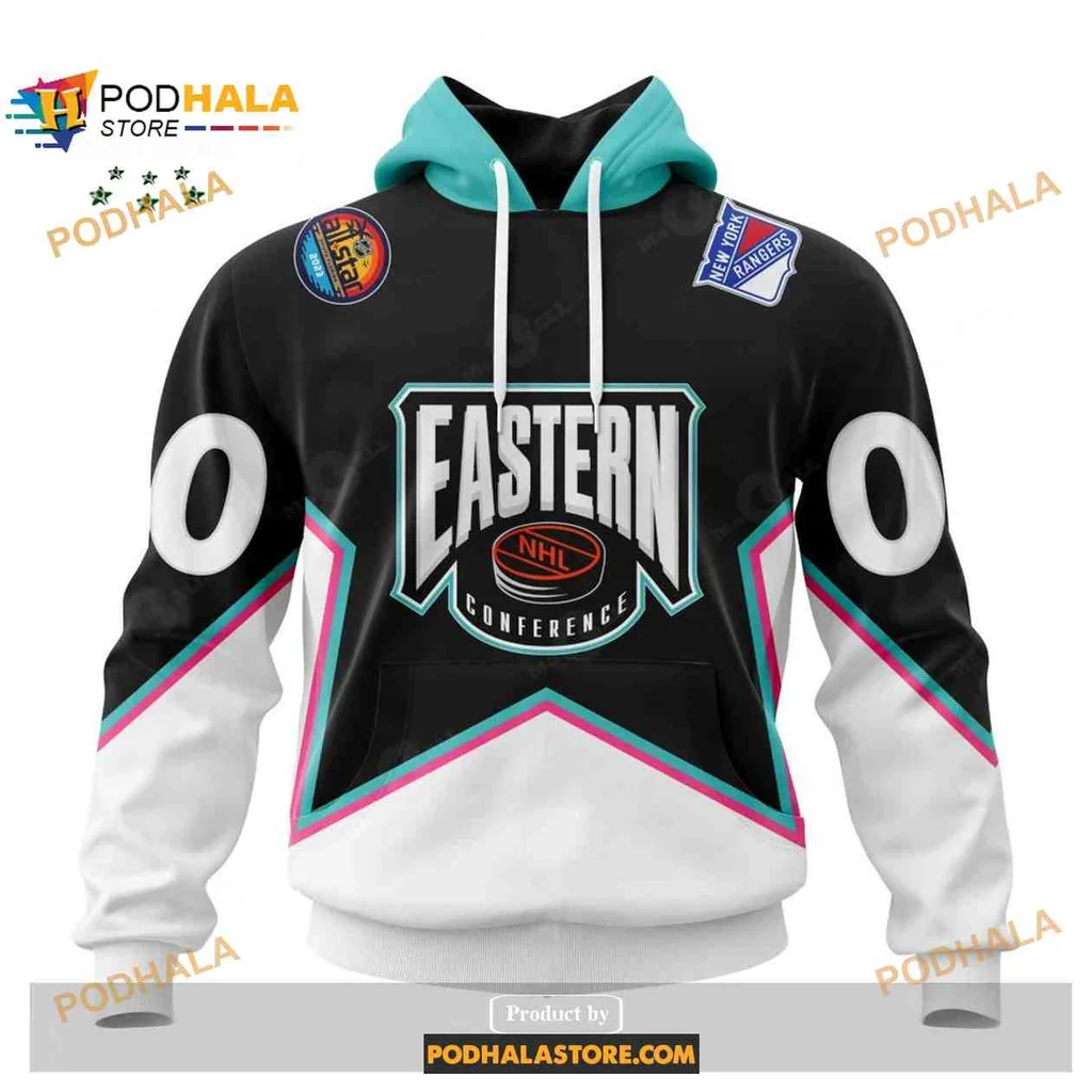 Sporty New York Rangers 3d Hoodie With Bold Eastern Conference Design