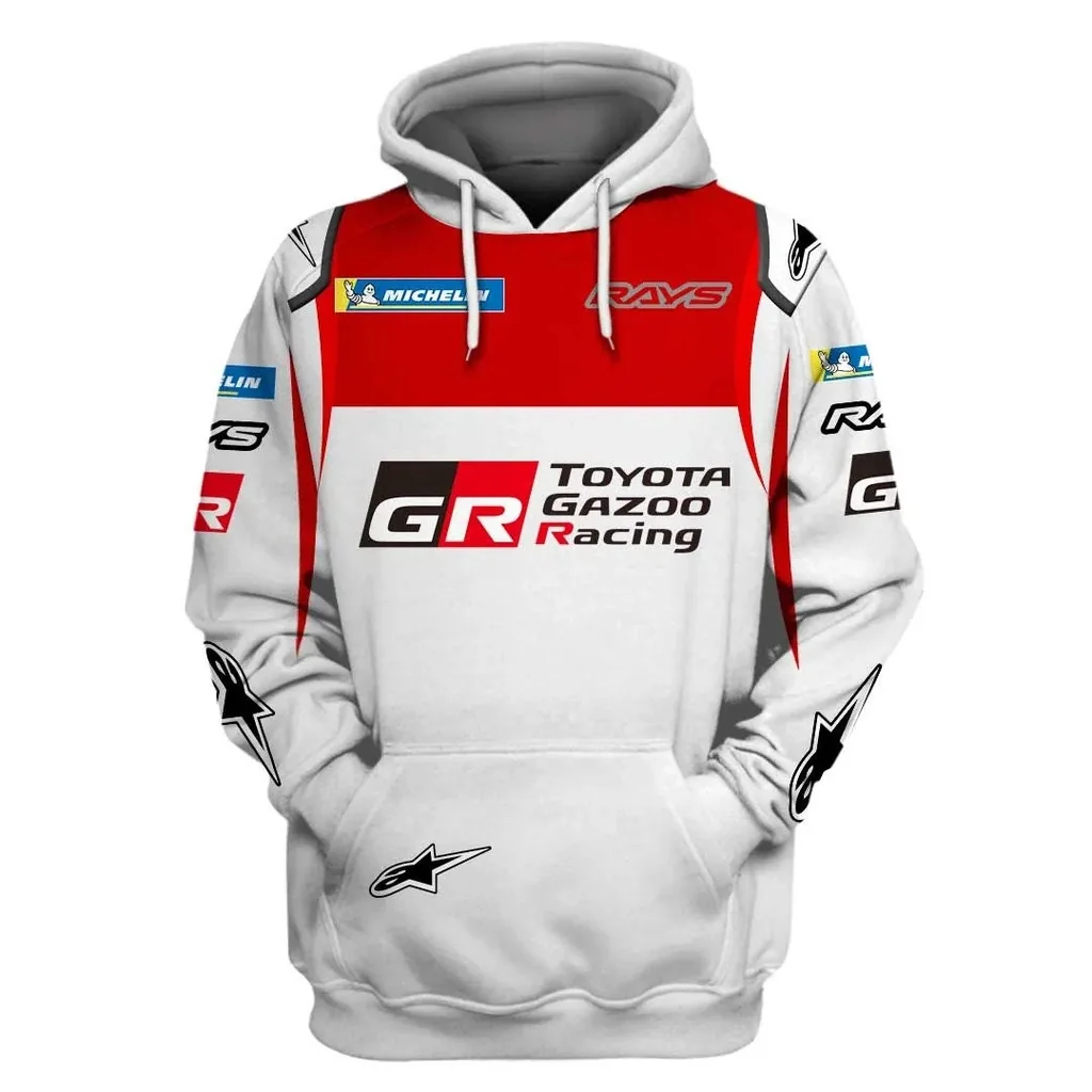 Sporty Toyota Gazoo Racing 3d Hoodie With Bold Logo And Racing Aesthetic