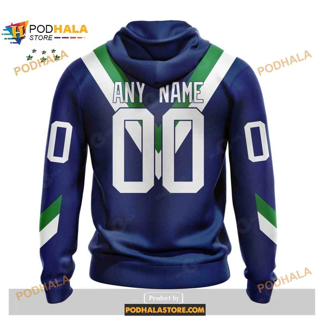 Sporty Vancouver Canucks All Over Print Hoodie With Bold Green And White Design Sporty Vancouver Canucks All Over Print Hoodie With Bold Green And White Design