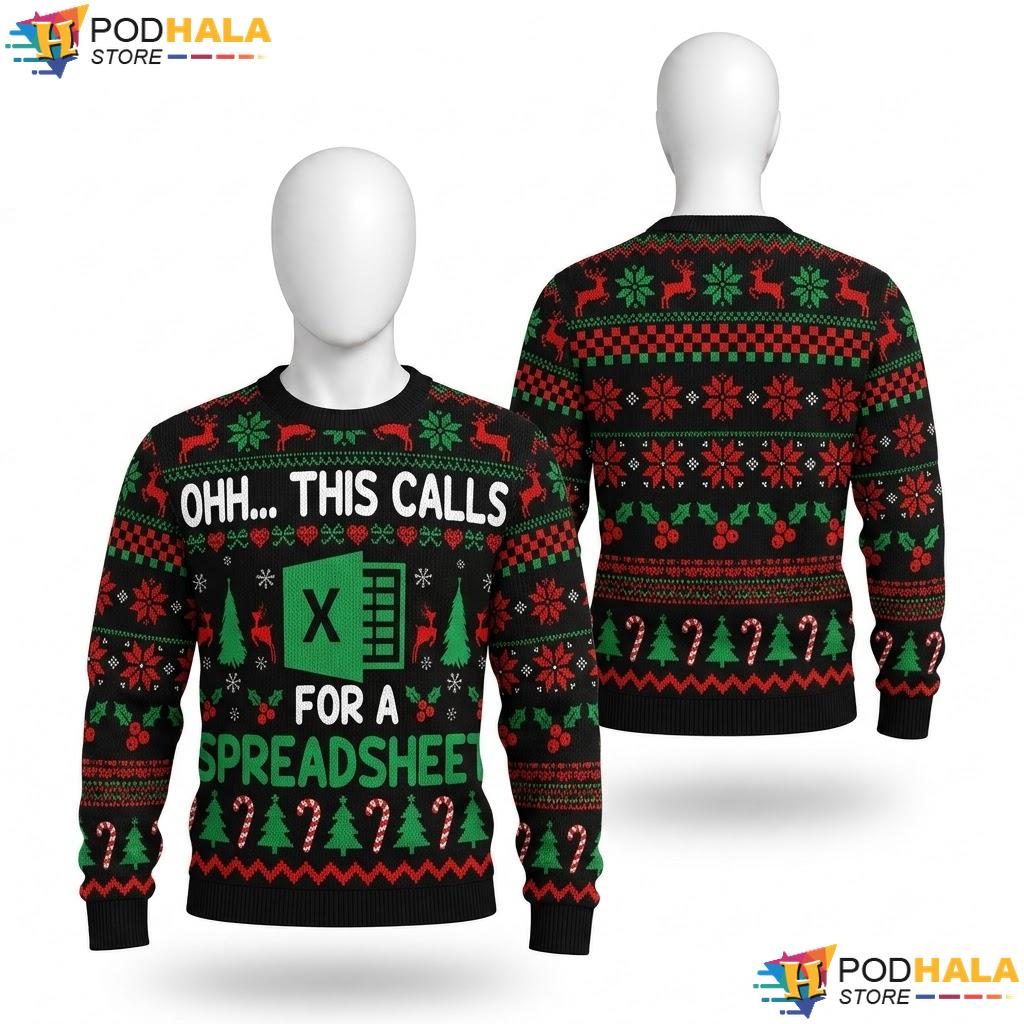 Spreadsheet Excel Christmas Sweater Oh This Calls For Funny Outfit