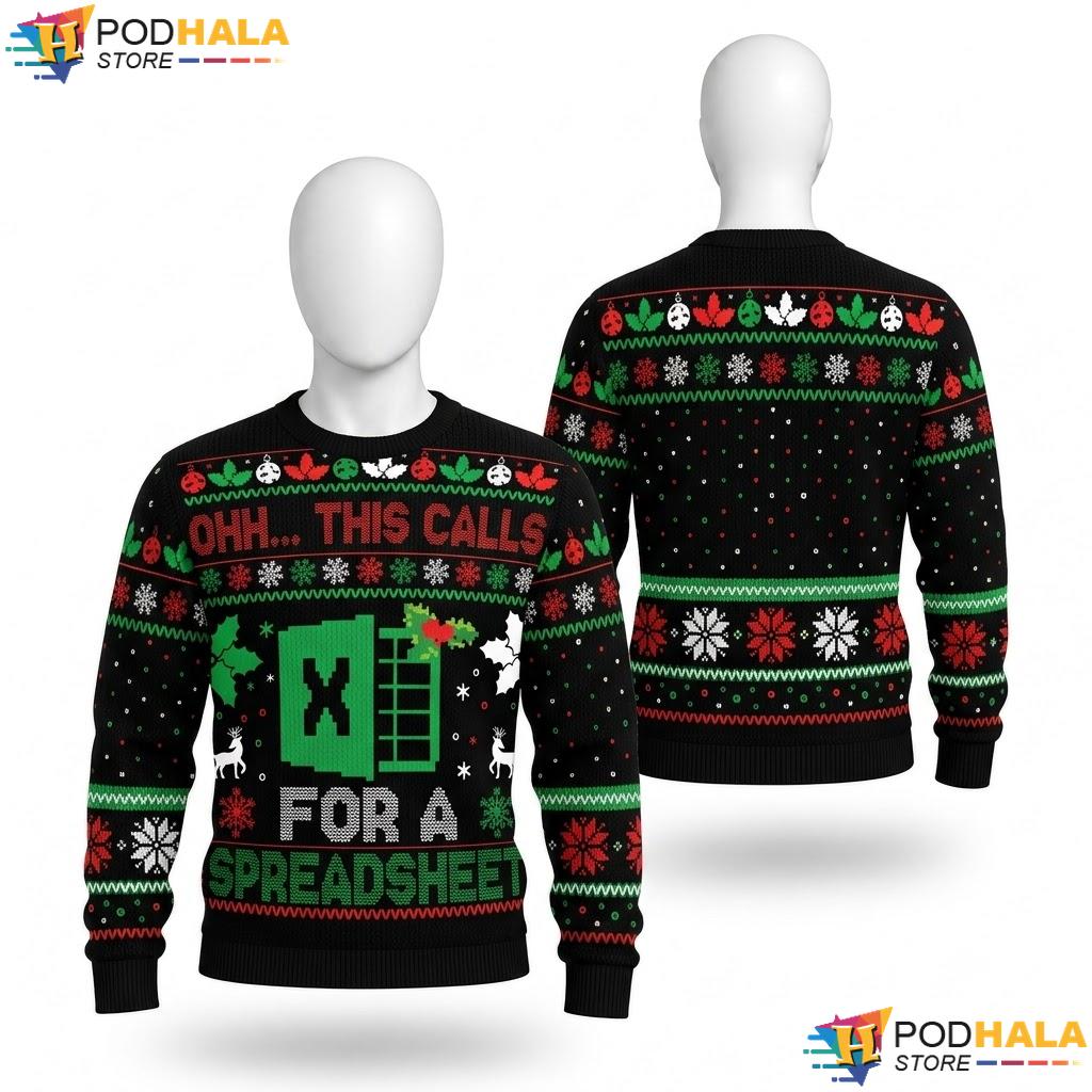 Spreadsheet Excel Ugly Christmas Sweater Oh This Calls For Top