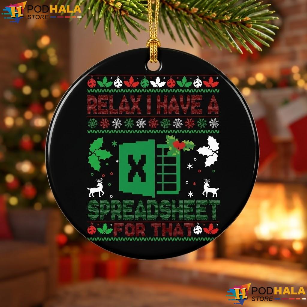 Spreadsheet Excel Xmas Ornament Funny Office Holiday Decor Gift