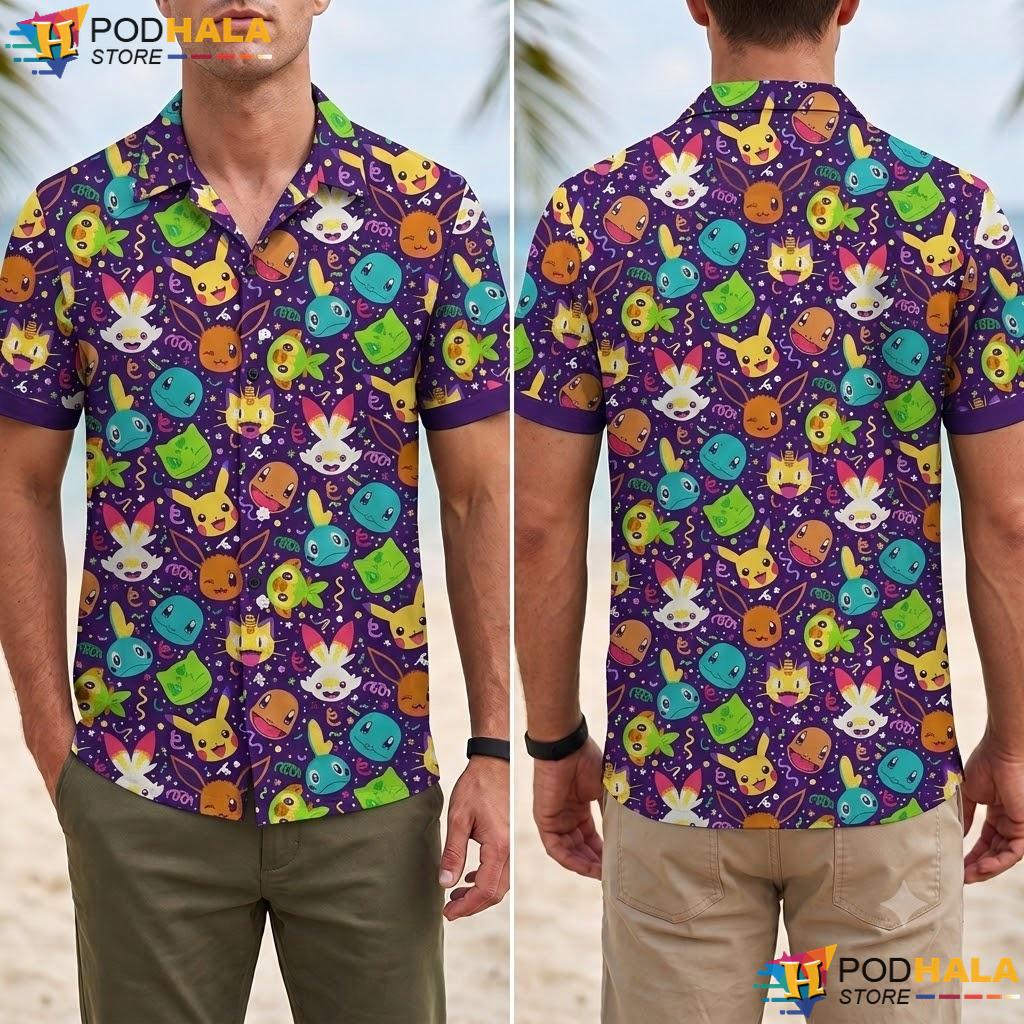 Squirtle Squad Aloha Shirt Cute Kawaii Pattern Anime Summer Top Squirtle Squad Aloha Shirt Cute Kawaii Pattern Anime Summer Top