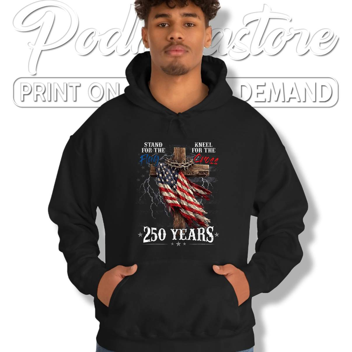 Stand For The Flag Kneel For The Cross Tshirt 250 Years Christian Stand For The Flag Kneel For The Cross Tshirt 250 Years Christian