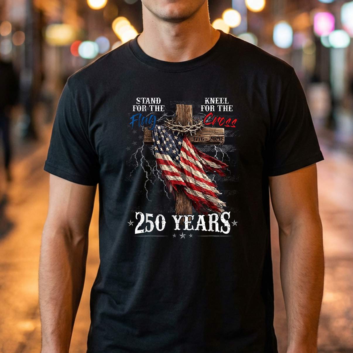 Stand For The Flag Kneel For The Cross Tee 250 Years Christian Stand For The Flag Kneel For The Cross Tee 250 Years Christian