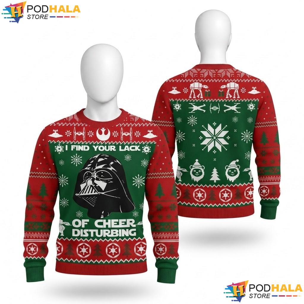 Star Wars Darth Vader Cheer Ugly Christmas Sweater Funny Xmas Outfit Top