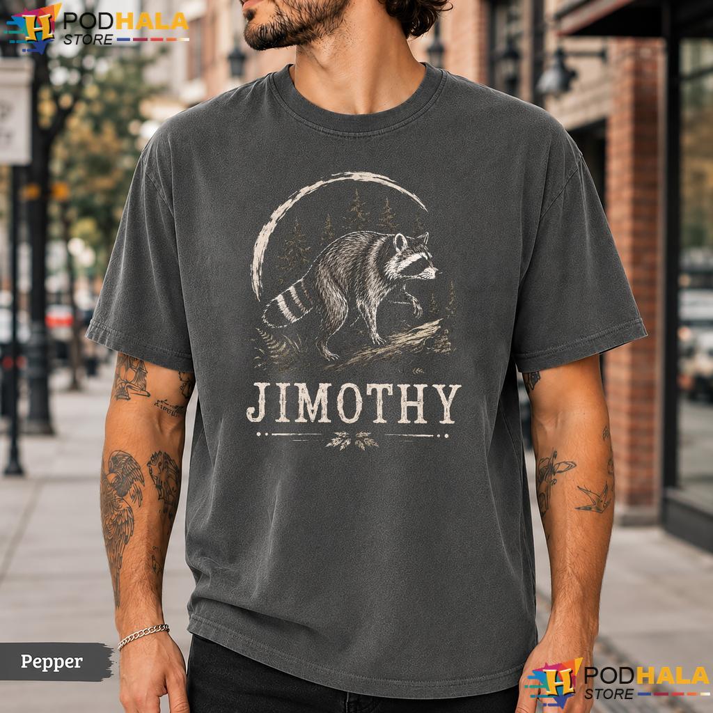 Stay Weird Raccoon Comfort Colors T-Shirt Funny Team Jimothy Timothy Meme