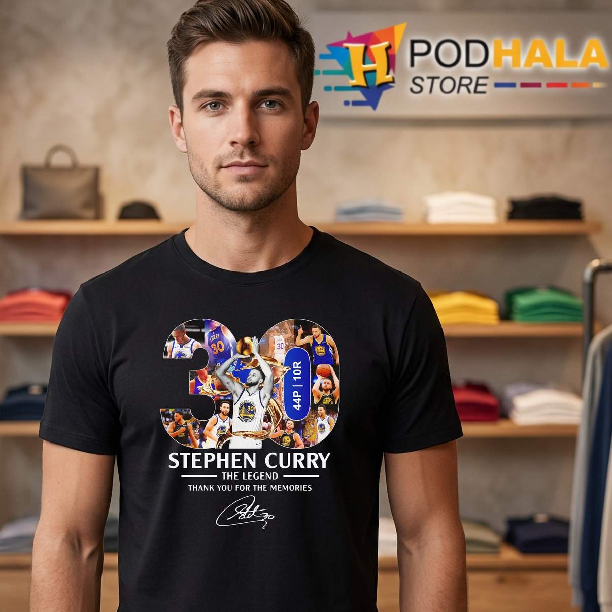 Stephen Curry The Legend Shirt Thank You Memories Signature Basketball Fan
