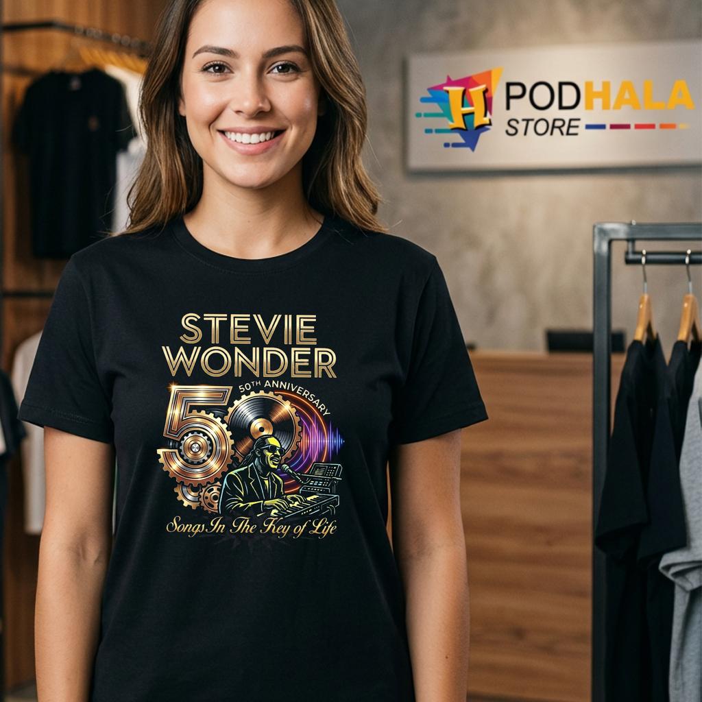 Stevie Wonder Anniversary Tour Tee Vintage Concert Fan Graphic Stevie Wonder Anniversary Tour Tee Vintage Concert Fan Graphic