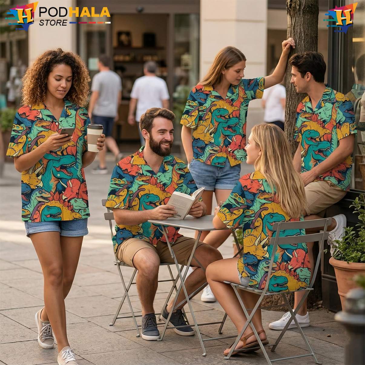 Stickbomb Dino Short-sleeve button-up shirt Mens Casual Beach Button Down Summer Camp Gear Stickbomb Dino Short-sleeve button-up shirt Mens Casual Beach Button Down Summer Camp Gear