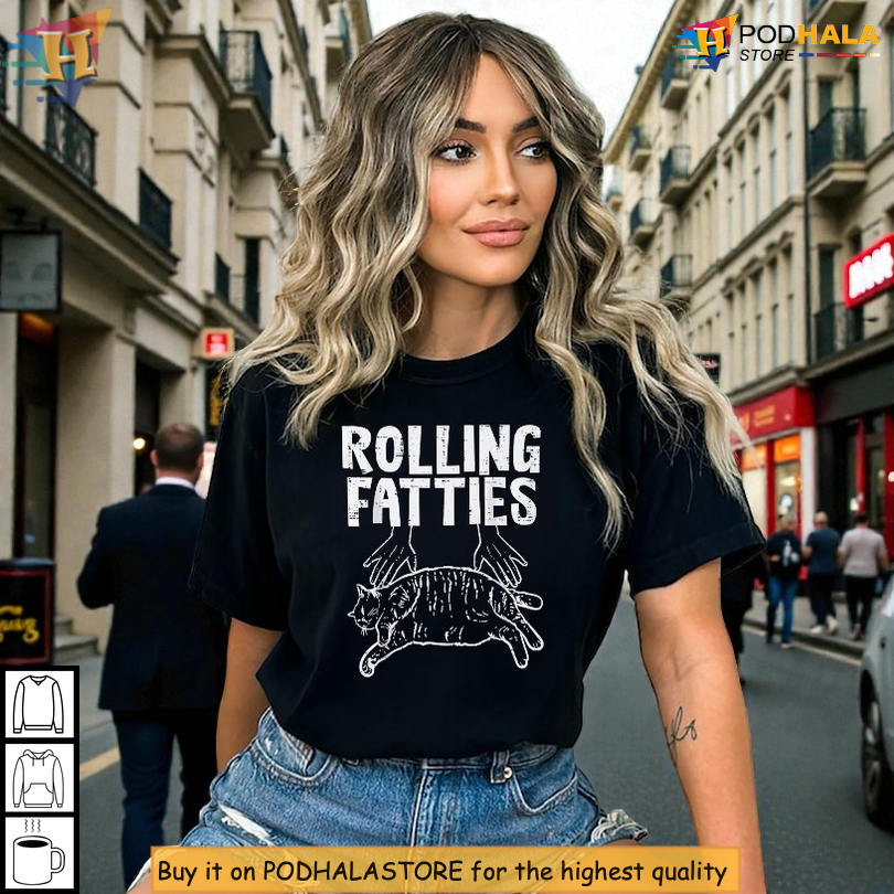 Stoner Cat Cartoon Tee Featuring Rolling Fatties Cat Shirt Mid Chill Humor