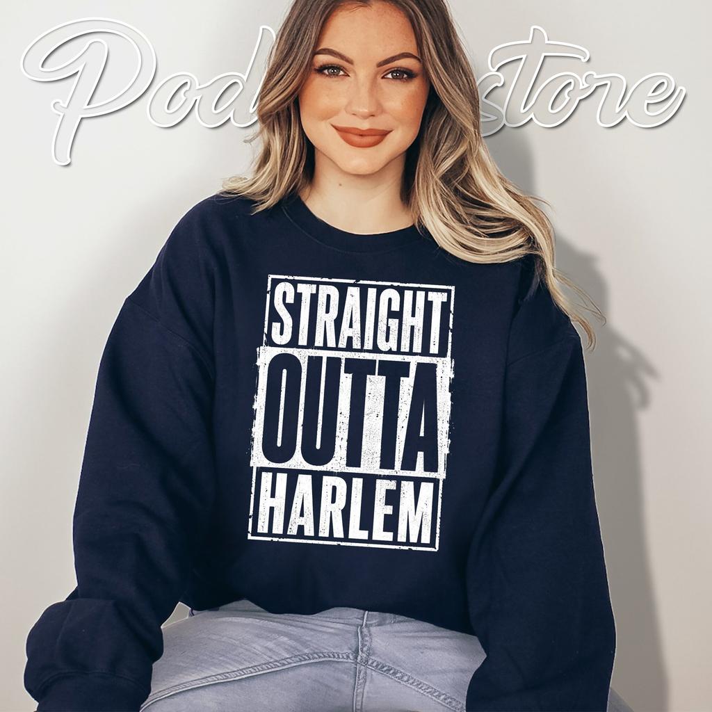 Straight Outta Harlem Shirt Funny New York City Retro Hip Hop Graphic Top Straight Outta Harlem Shirt Funny New York City Retro Hip Hop Graphic Top