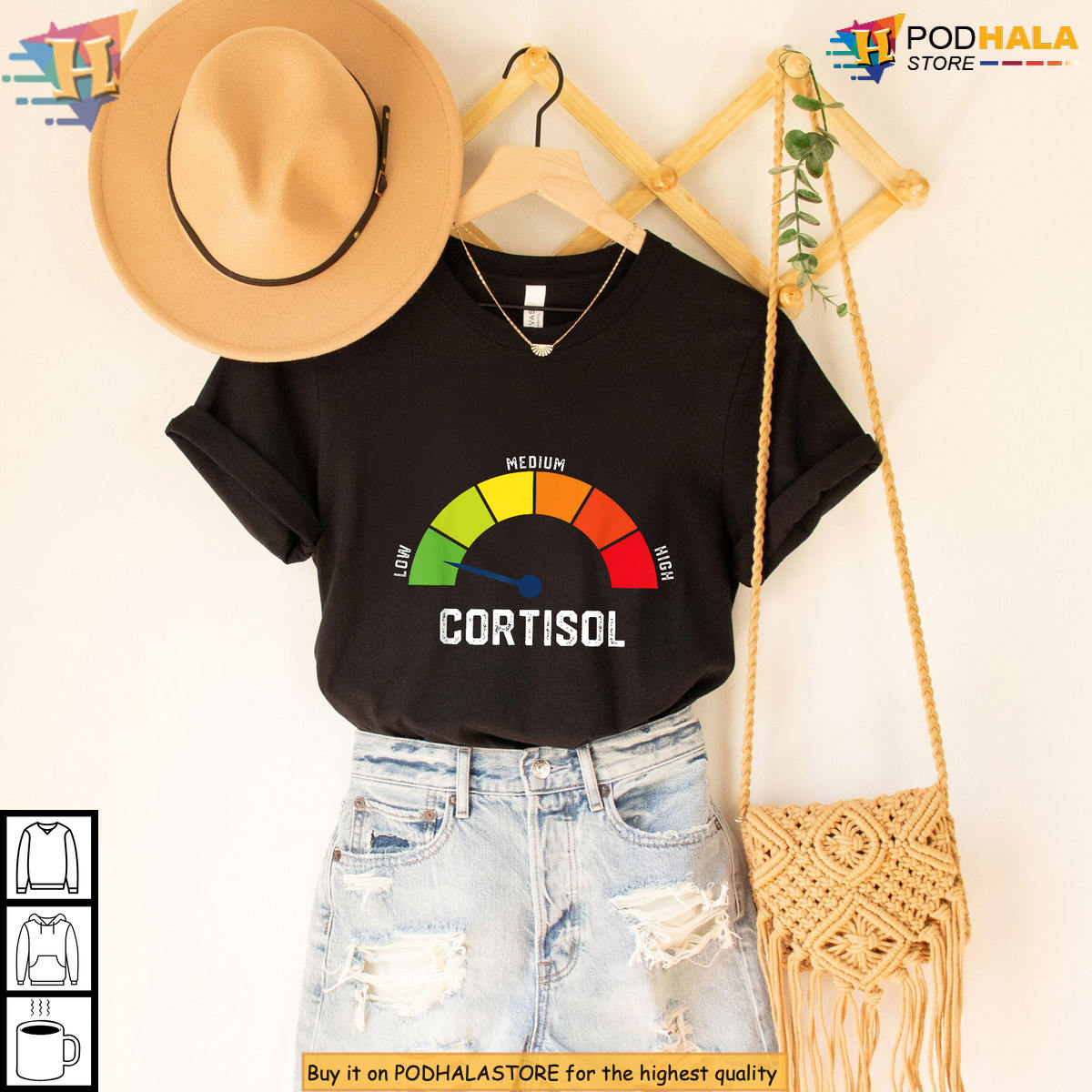 Stress Relief Internet Joke Graphic Low Cortisol Meme Shirt Trend Tee
