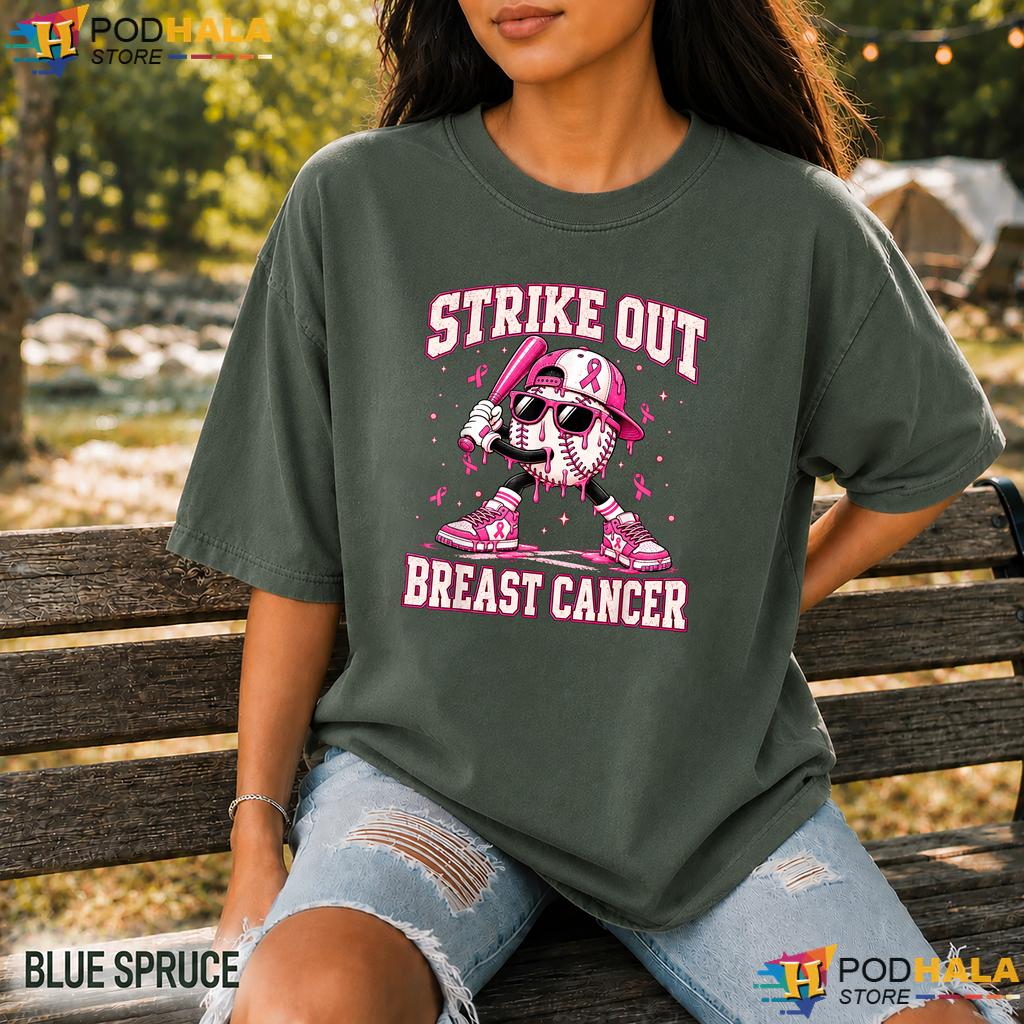 Strike Out Baseball Drip Boys Comfort Colors T-Shirt Breast Cancer Youth Strike Out Baseball Drip Boys Comfort Colors T-Shirt Breast Cancer Youth
