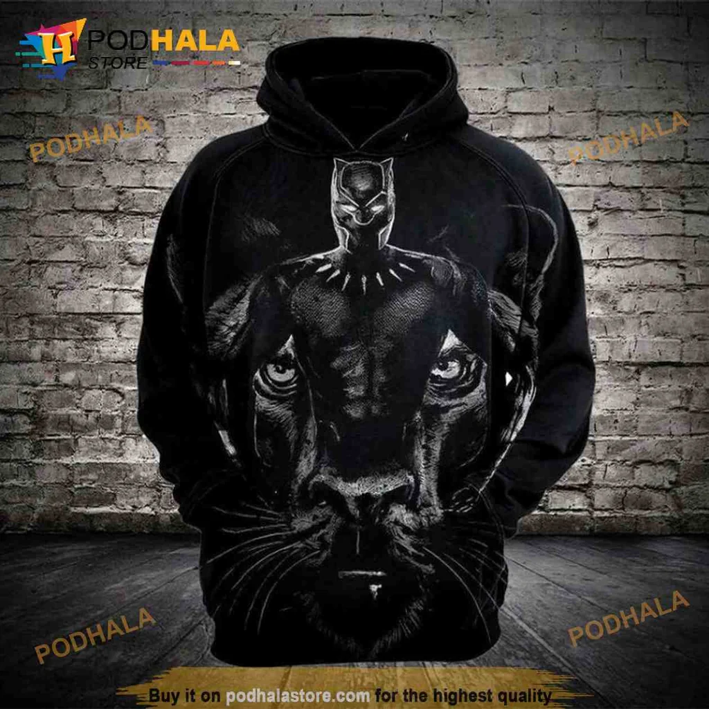 Stylish Black Panther 3d Hoodie Featuring Fierce Superhero Design