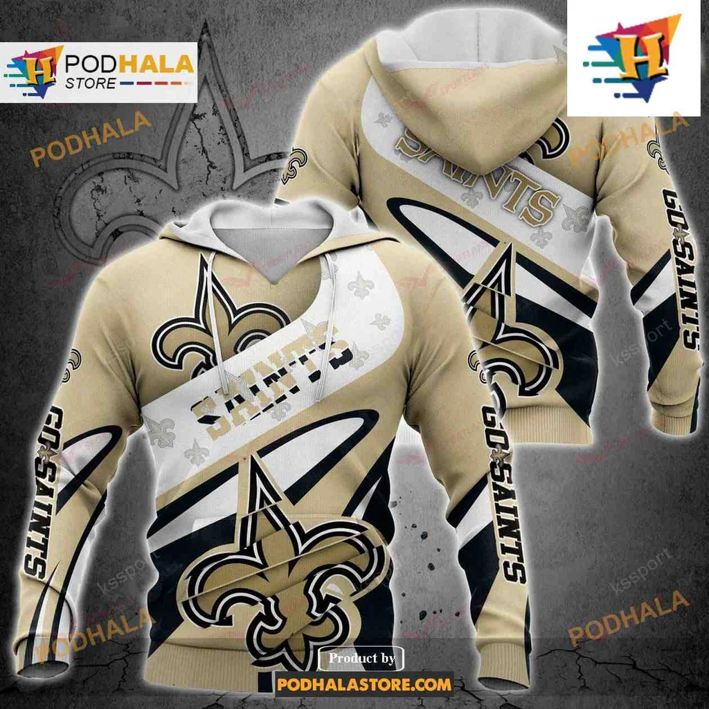 Stylish New Orleans Saints 3d Hoodie Featuring Fleur De Lis Design
