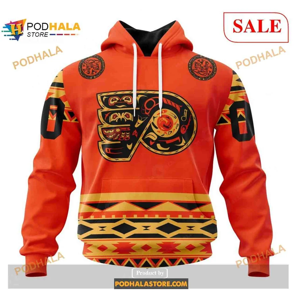 Stylish Philadelphia Flyers Cultural Hoodie With Artistic Geometric Motifs