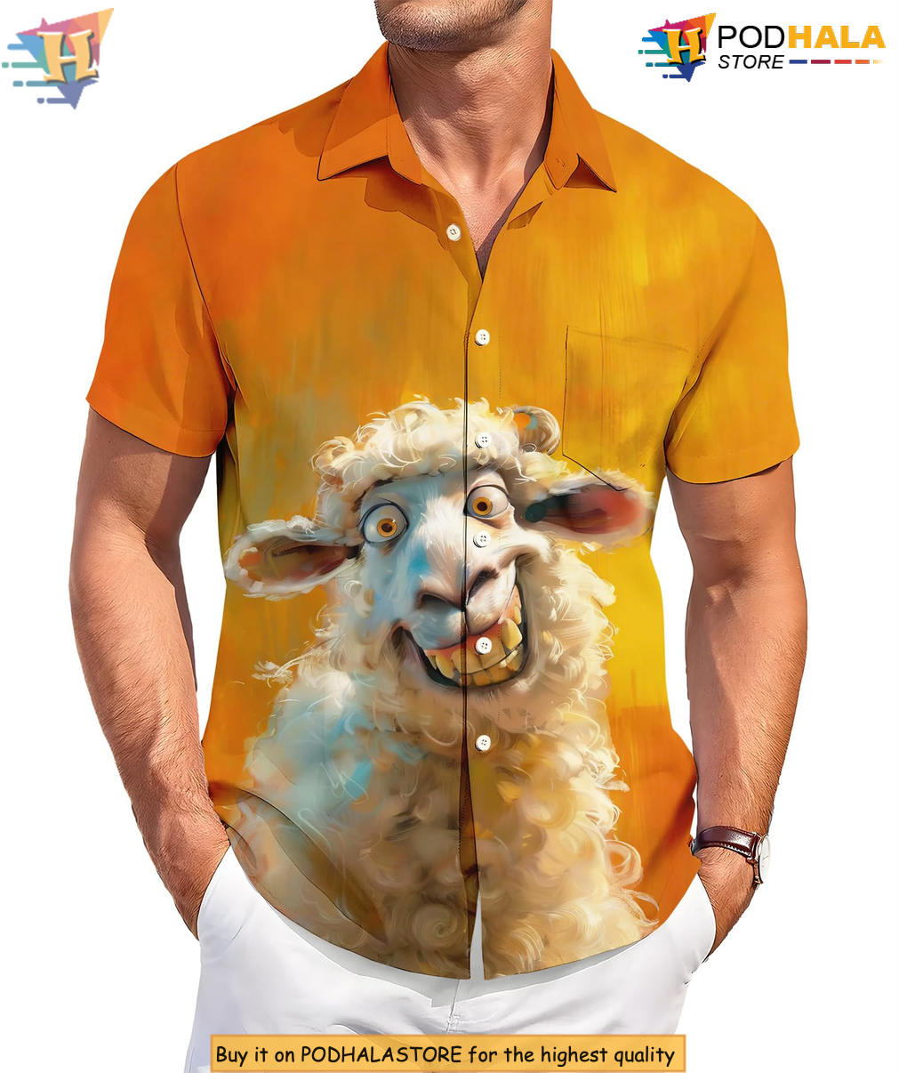 Summer Sheep Beach Hawaiian Shirt 2026 Funny Printed Casual Party Fan Gear