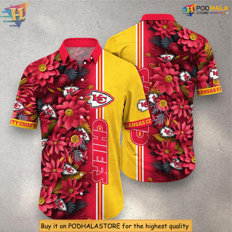 Sunshine Bloom Edition Kansas City Chiefs Aloha Hawaiian Shirt