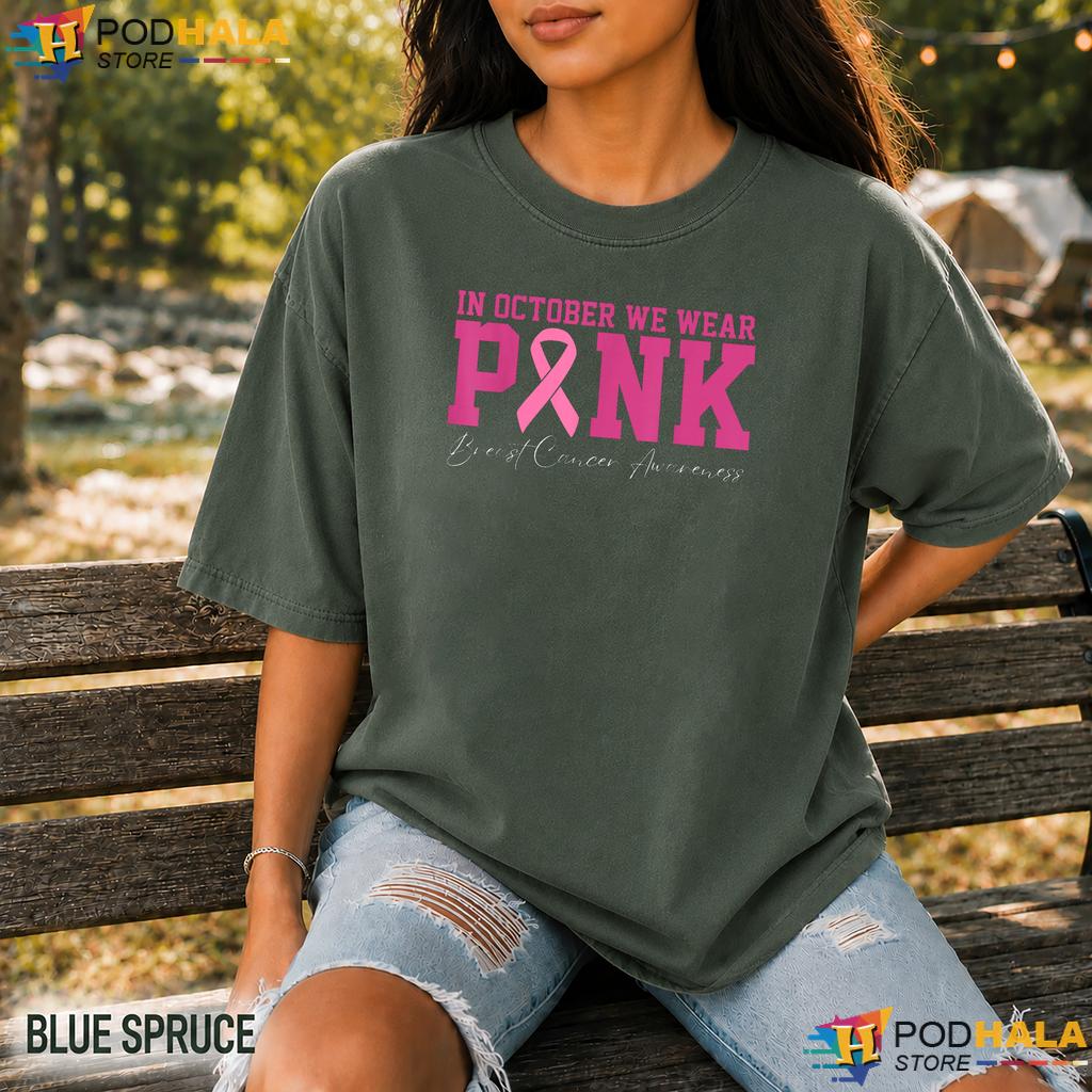 Support Squad Pink Ribbon Comfort Colors TShirt October Breast Cancer