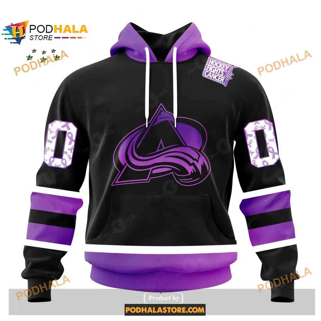 Supportive Colorado Avalanche Cancer Awareness 3d Hoodie With Bold Design