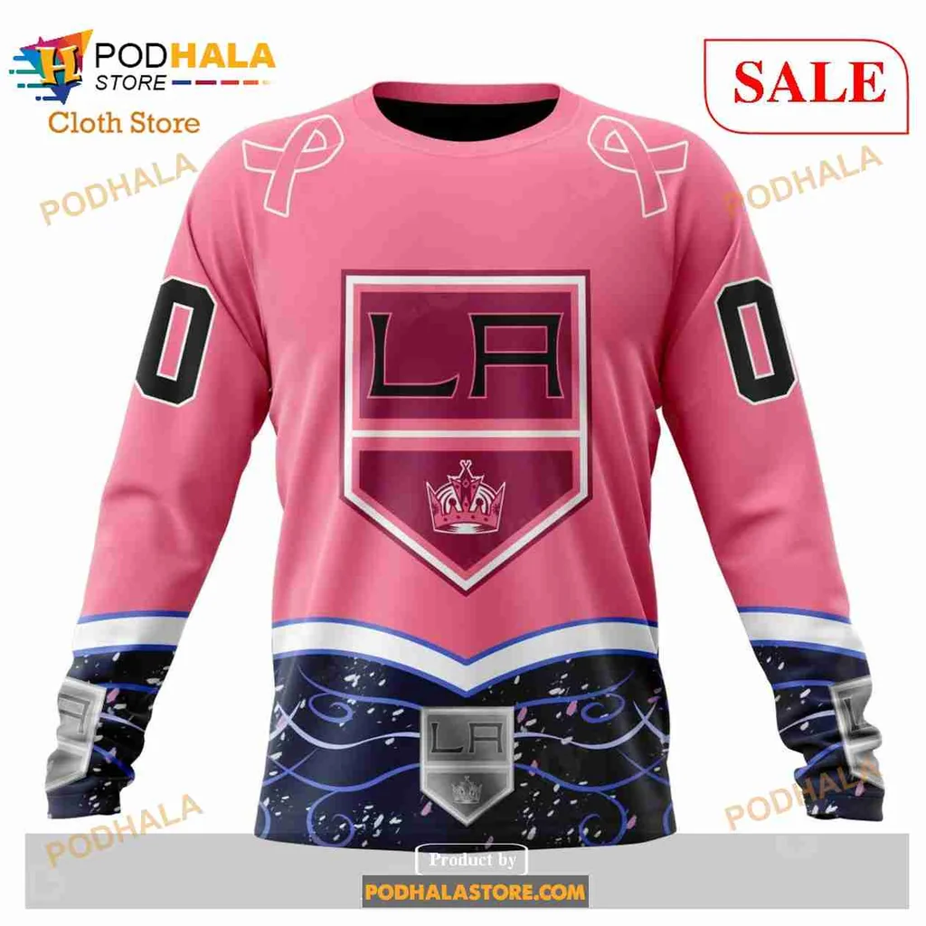 Supportive Los Angeles Kings 3D Print Hoodie For Cancer Awareness Events Supportive Los Angeles Kings 3D Print Hoodie For Cancer Awareness Events