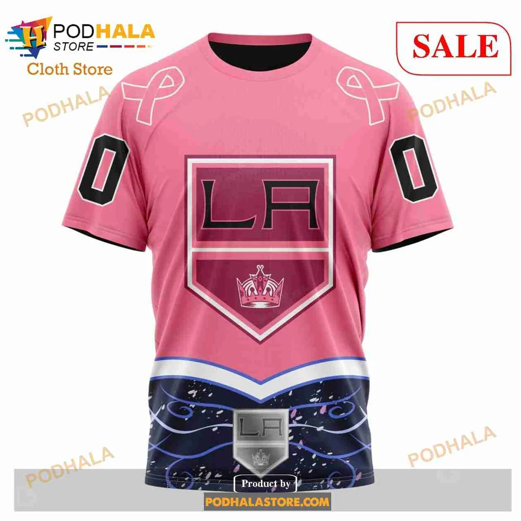 Supportive Los Angeles Kings 3d Hoodie For Cancer Awareness Events - Product View 6 Supportive Los Angeles Kings 3d Hoodie For Cancer Awareness Events - Product View 6