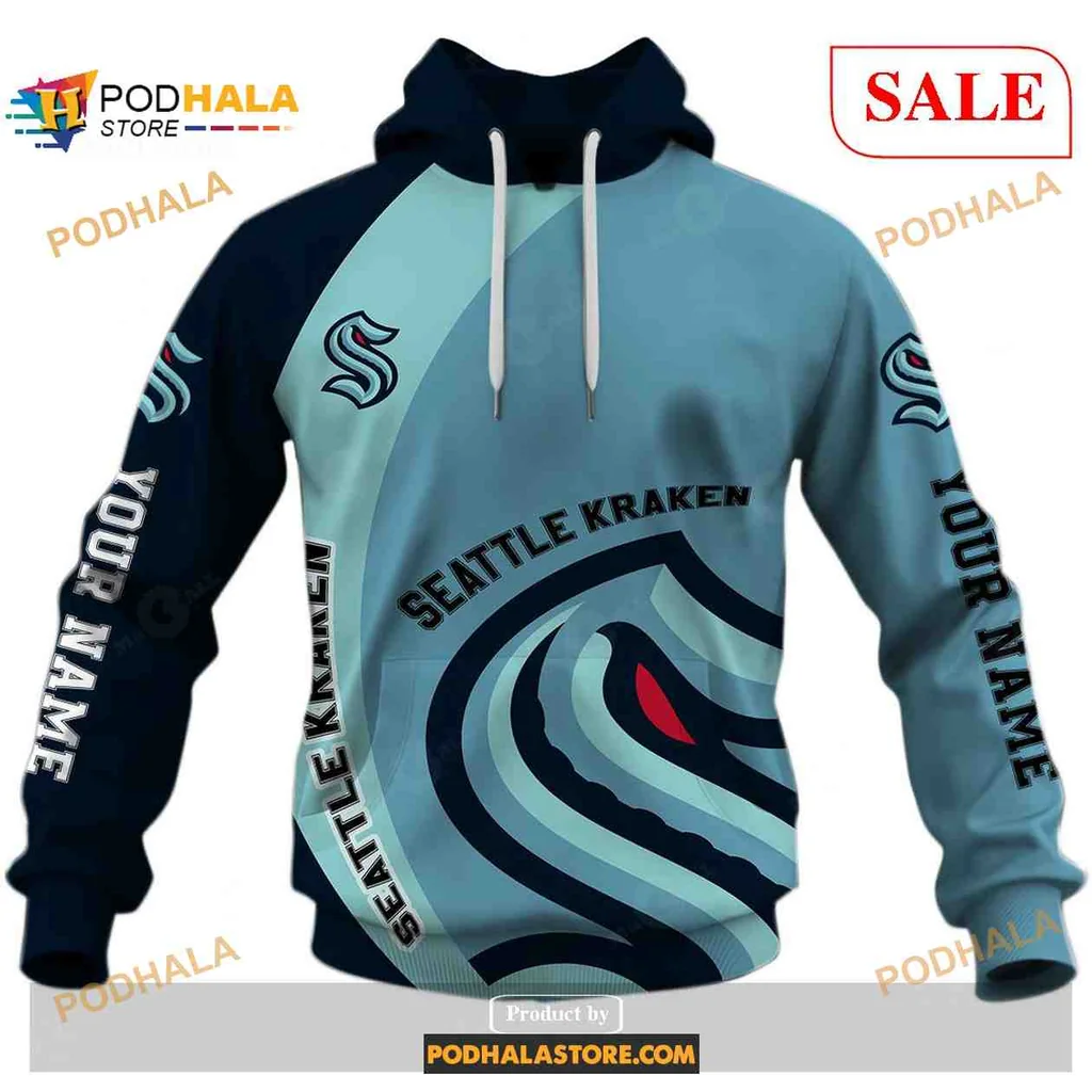 Supportive Seattle Kraken Hoodie, Bold Team Logo Sweatshirt For Fans